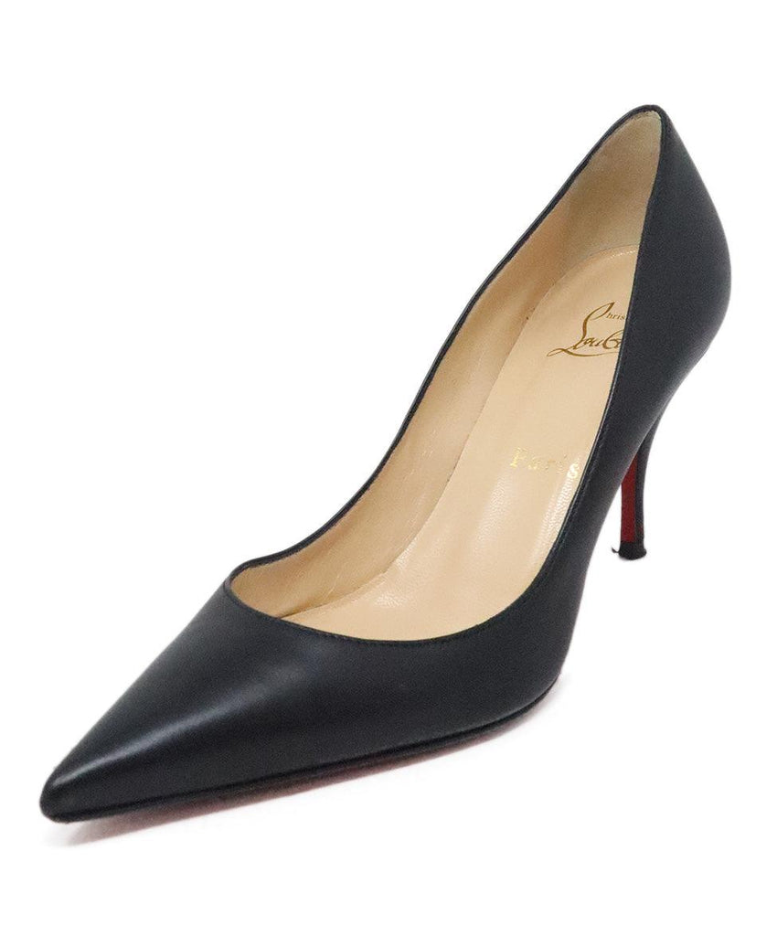 Christian Louboutin Black Leather Heels sz 5.5 - Michael's Consignment NYC