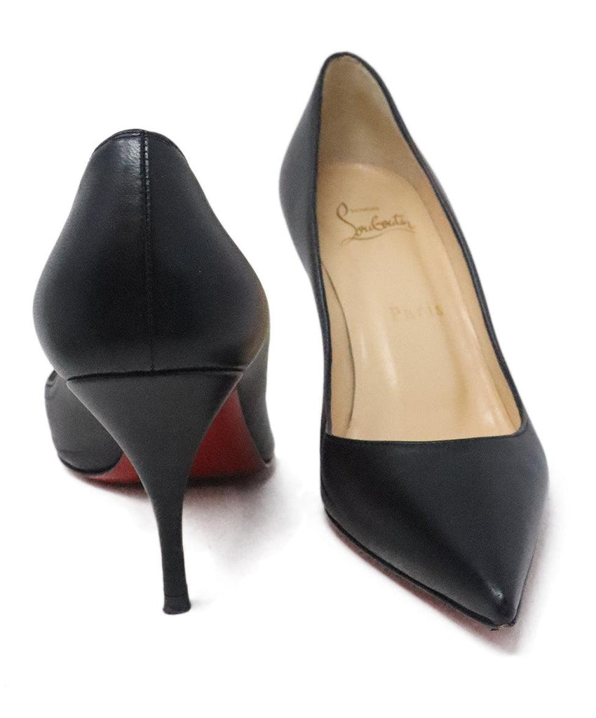 Christian Louboutin Black Leather Heels sz 5.5 - Michael's Consignment NYC