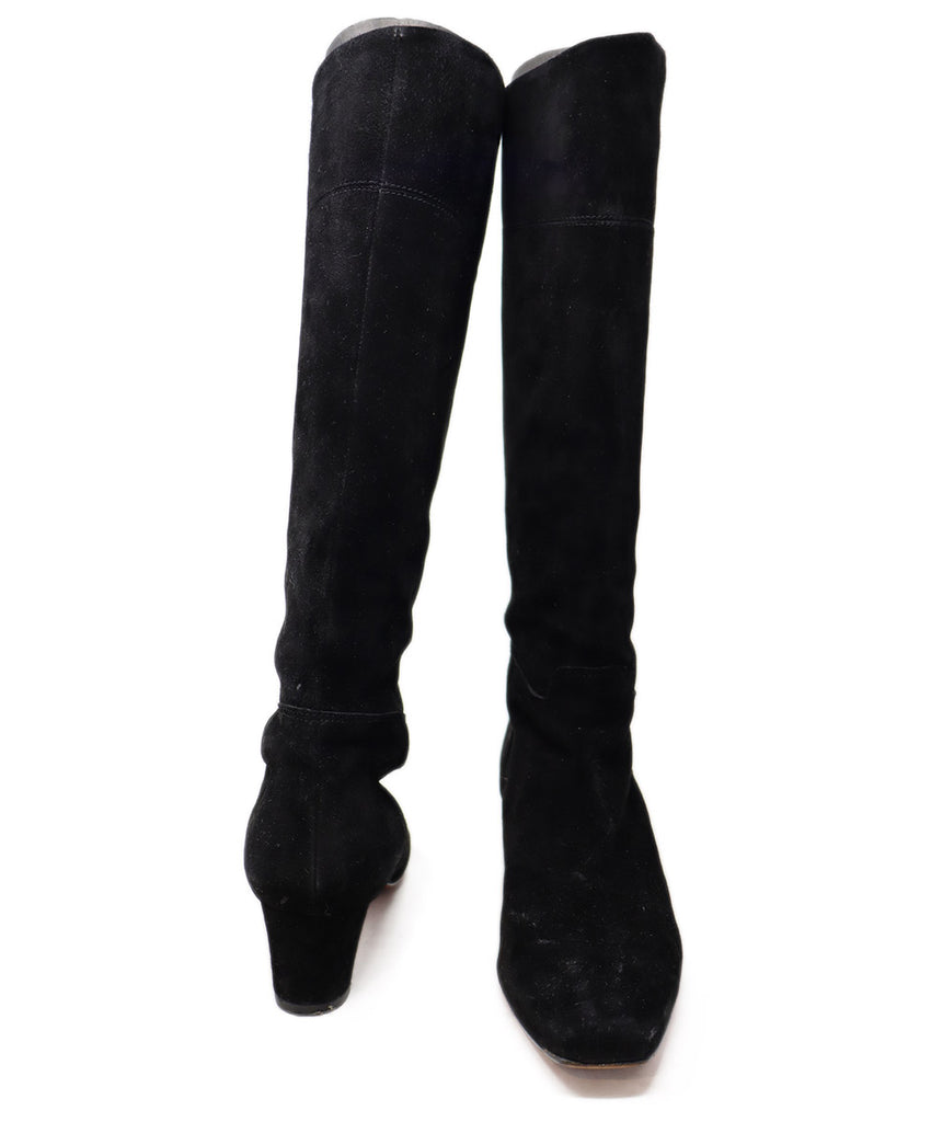 Christian Louboutin Black Suede Boots sz 9 - Michael's Consignment NYC