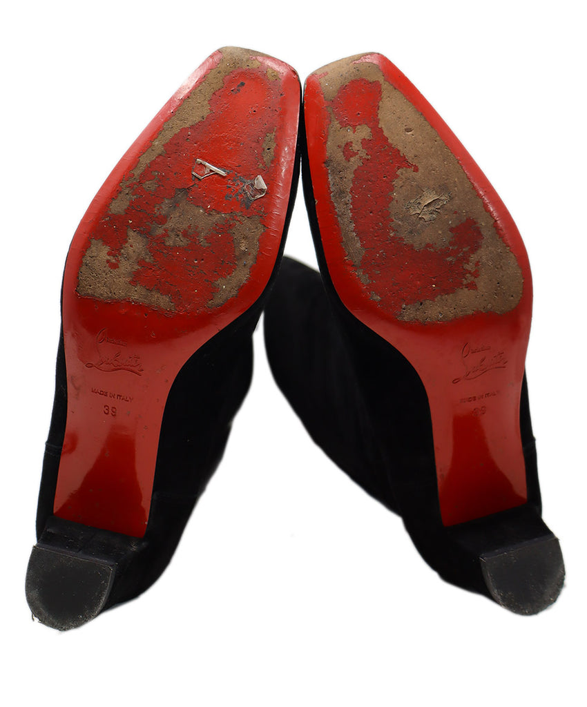 Christian Louboutin Black Suede Boots sz 9 - Michael's Consignment NYC