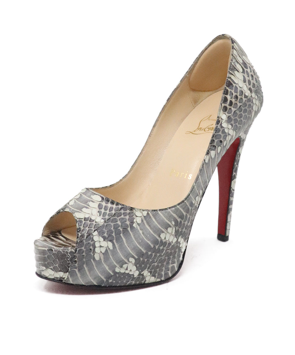 Christian Louboutin Grey Snake Skin Heels sz US 6.5 – Michael's