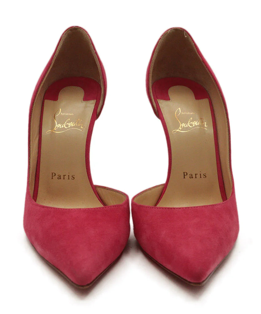 Christian Louboutin Hot Pink Suede Heels sz 7.5 - Michael's Consignment NYC