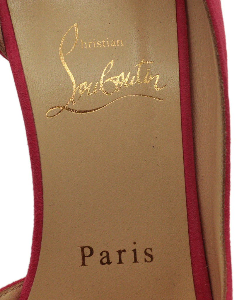 Christian Louboutin Hot Pink Suede Heels sz 7.5 - Michael's Consignment NYC