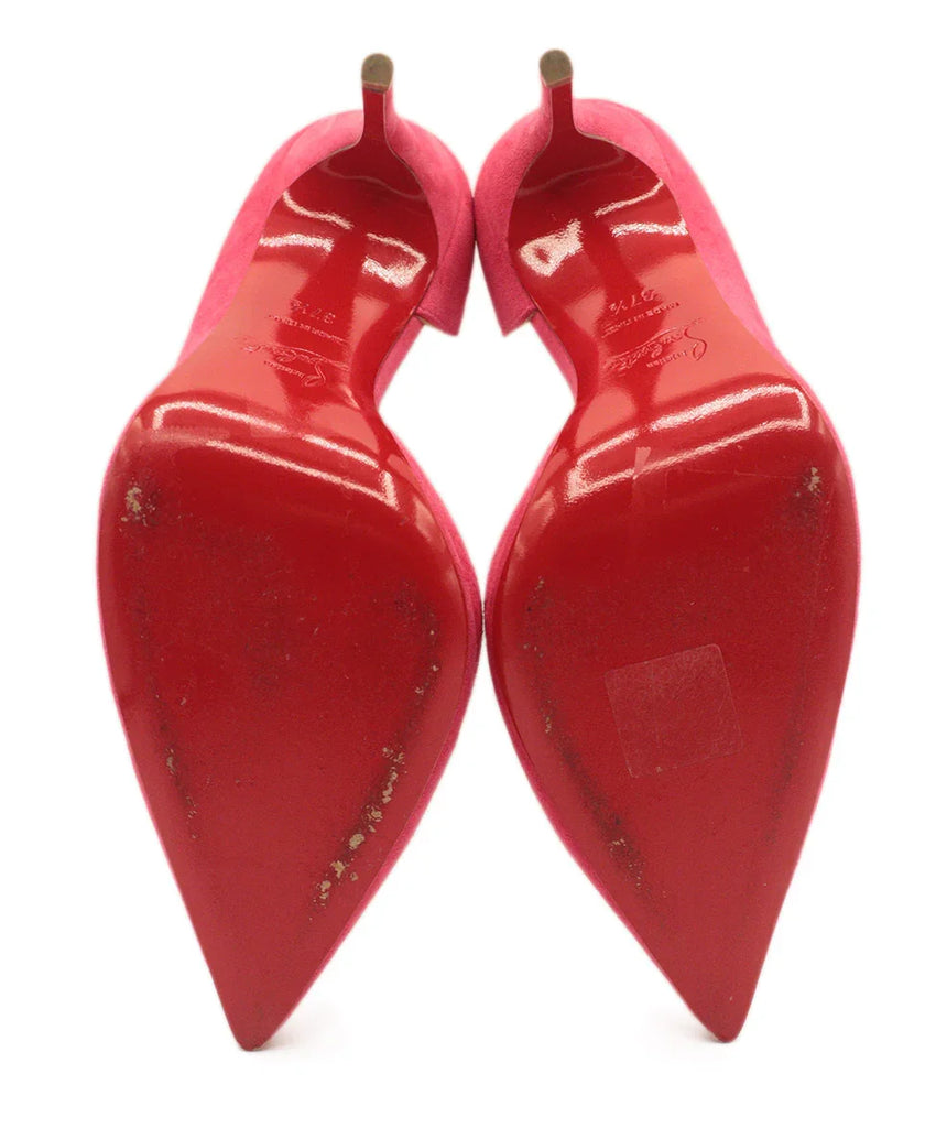 Christian Louboutin Hot Pink Suede Heels sz 7.5 - Michael's Consignment NYC