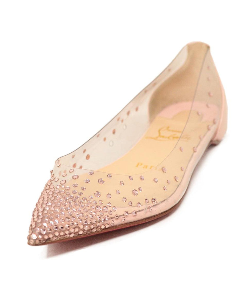 Christian Louboutin Pink Crystal Flats sz 6 - Michael's Consignment NYC