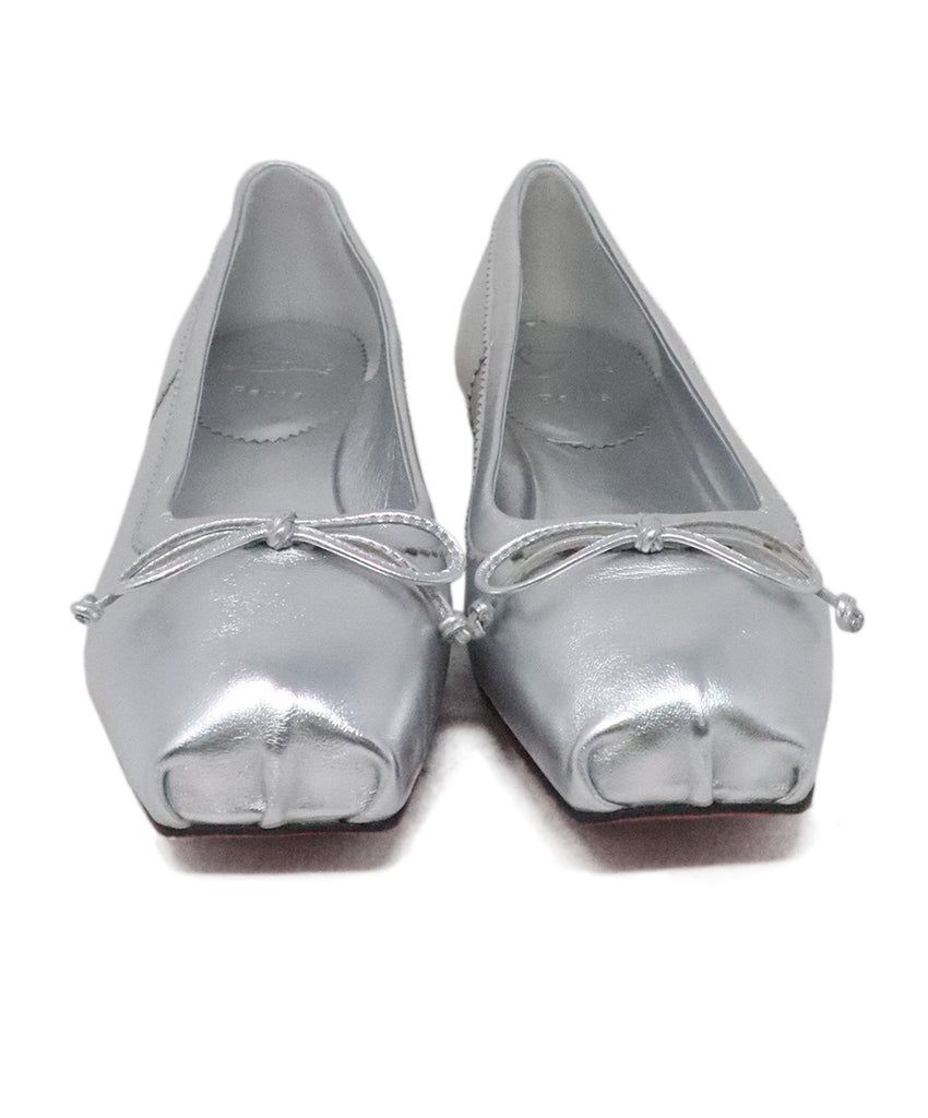 Christian Louboutin Silver Leather Mamadrague Ballet Flats 3