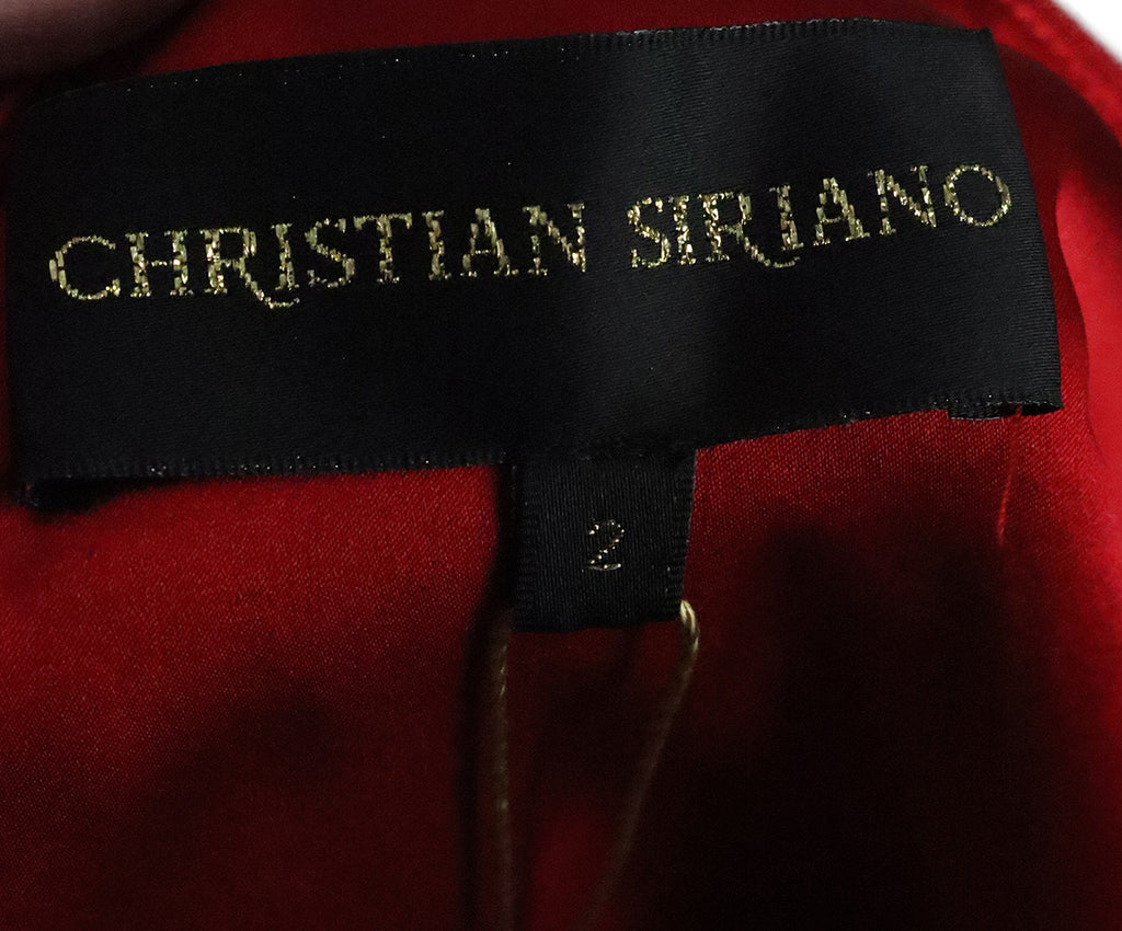 Christian Siriano Red Wool Top 3
