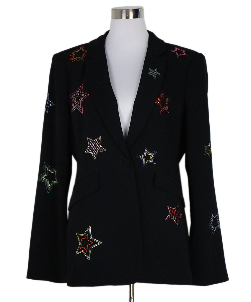 Cinq a' sept Black Crystal Embellished Blazer 