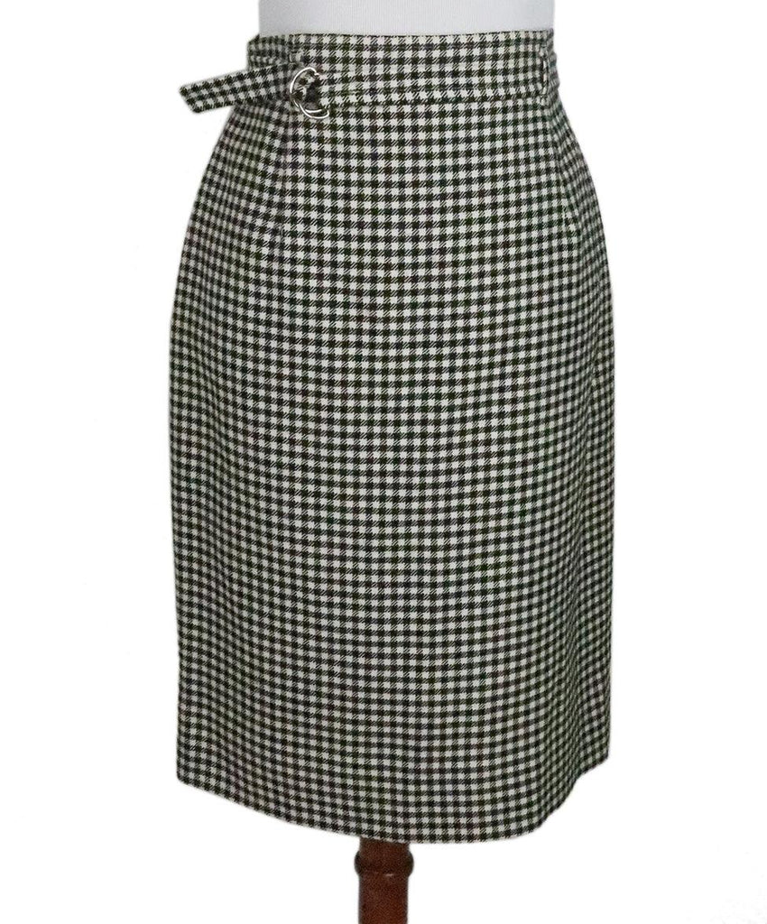 Courreges Black & White Check Skirt sz 4 - Michael's Consignment NYC