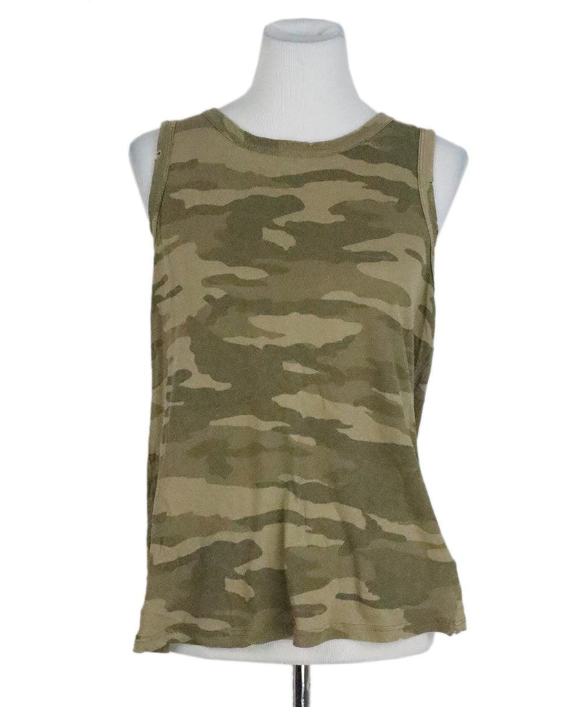 Current Elliott Green Camouflage Top sz 4 - Michael's Consignment NYC