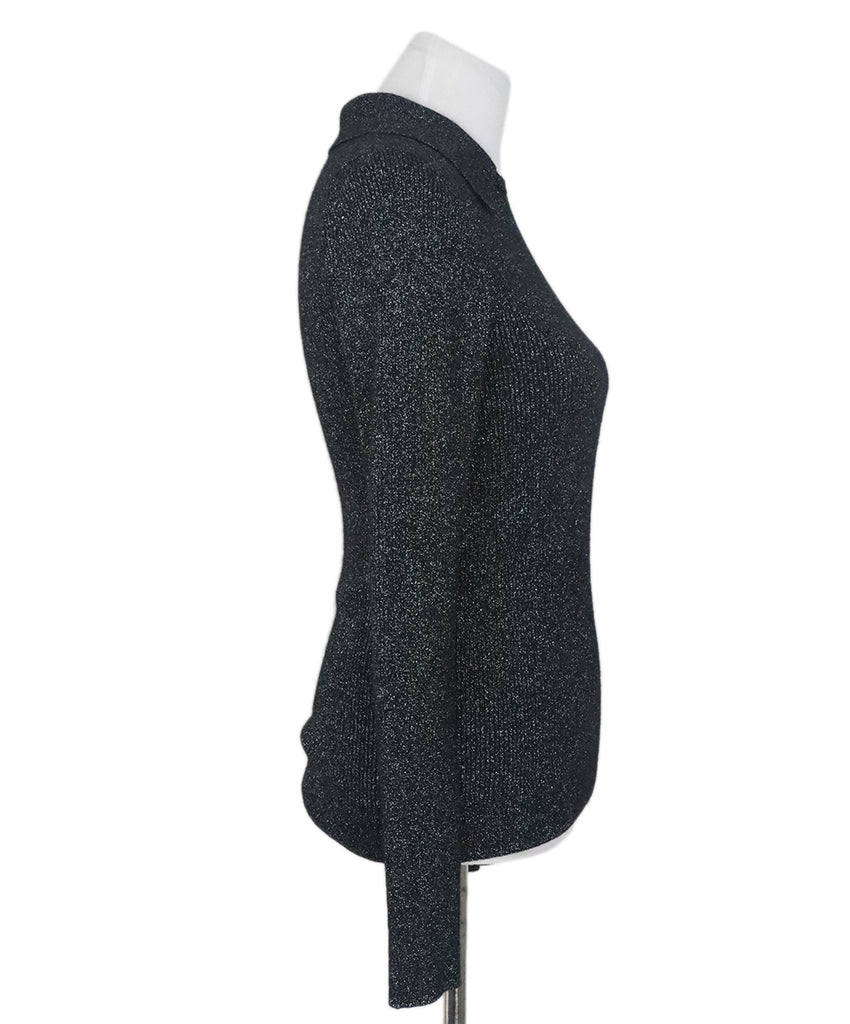DVF Black & Metallic Wool Sweater 1