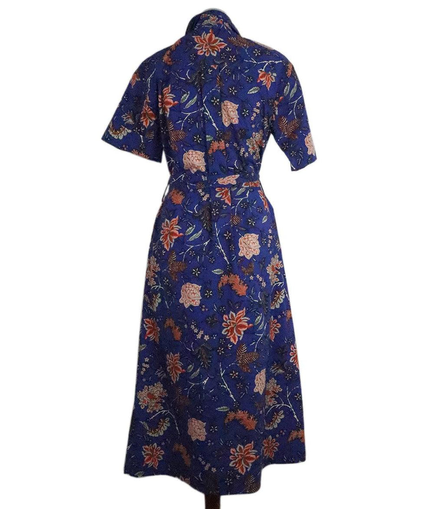 DVF Royal Blue Floral Print Dress sz 8 - Michael's Consignment NYC