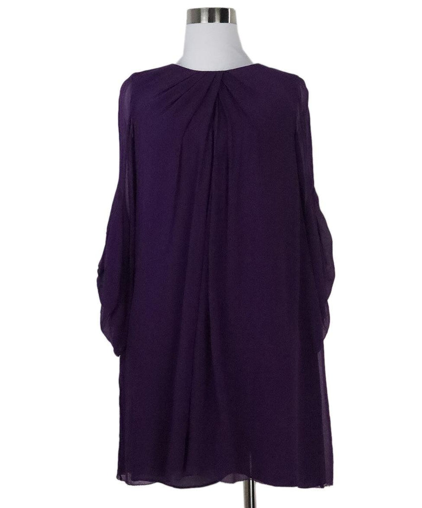 DVF Purple Silk Chiffon Dress 