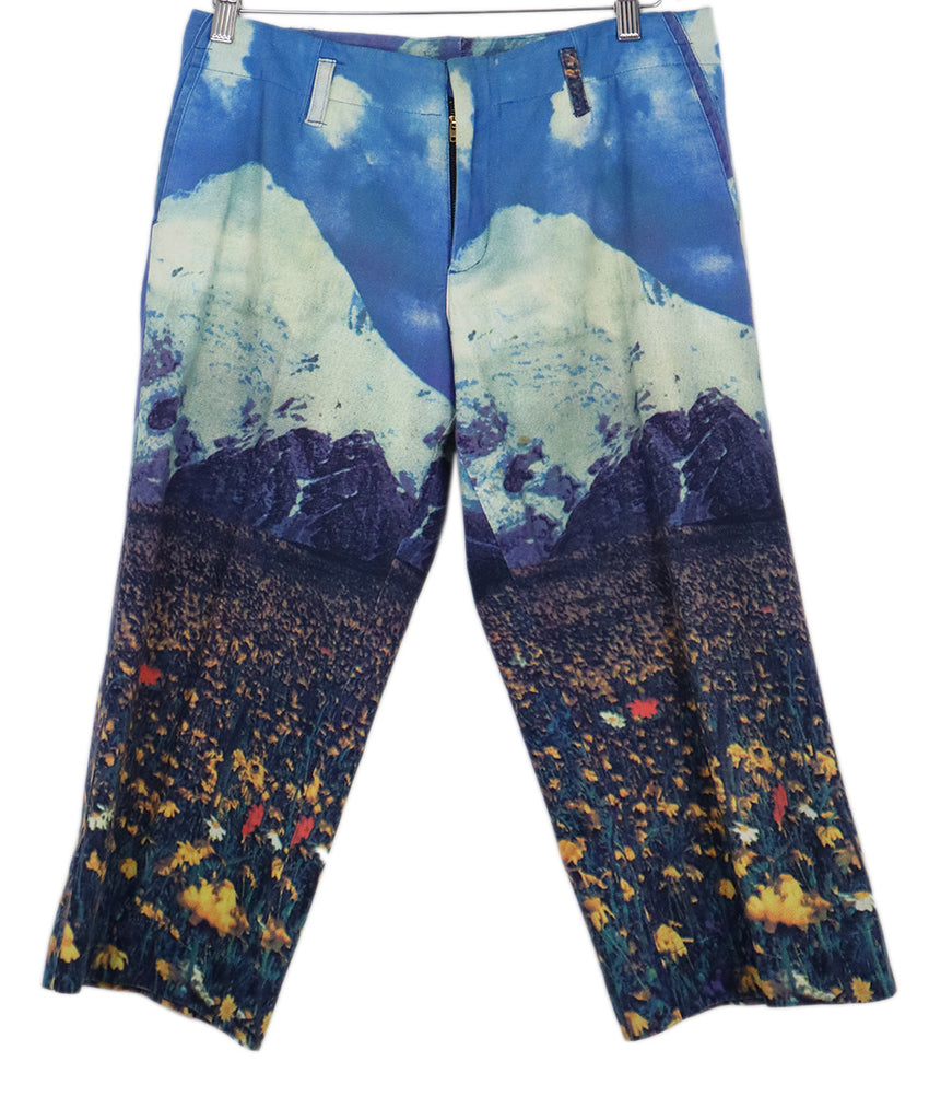 D&G Vintage Blue Printed Cropped Pants 