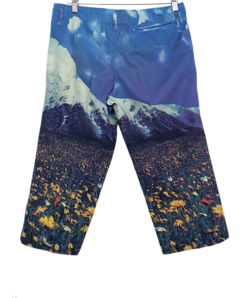 D&G Vintage Blue Printed Cropped Pants 1