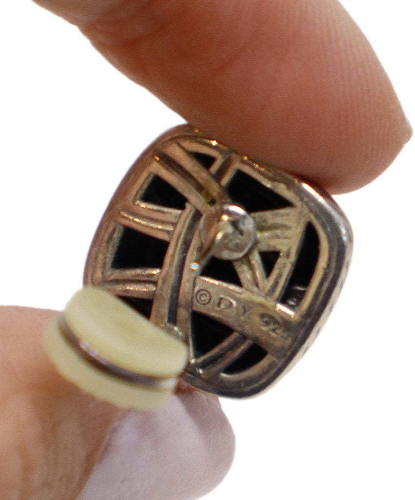 David Yurman Pierced Black Onyx Earrings 4