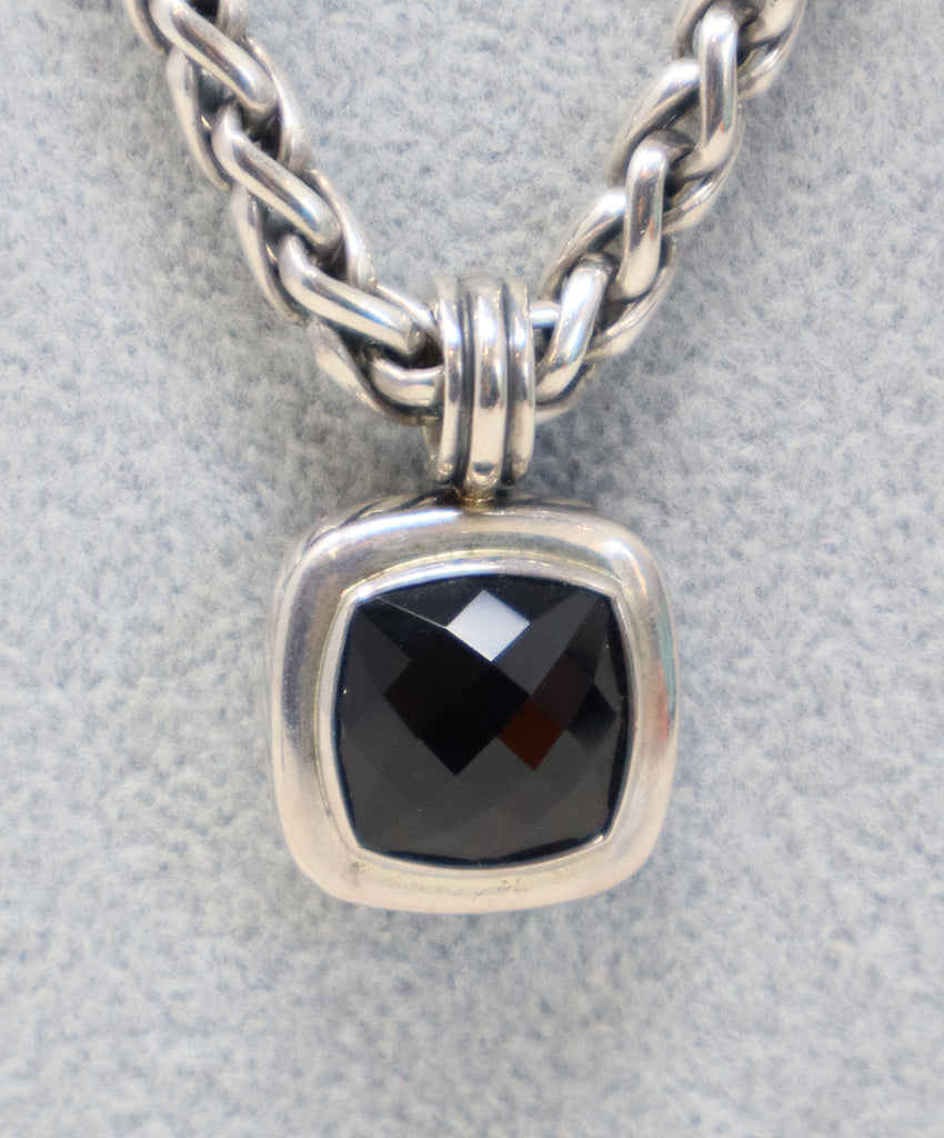 David Yurman Sterling Silver Black Onyx Necklace 3
