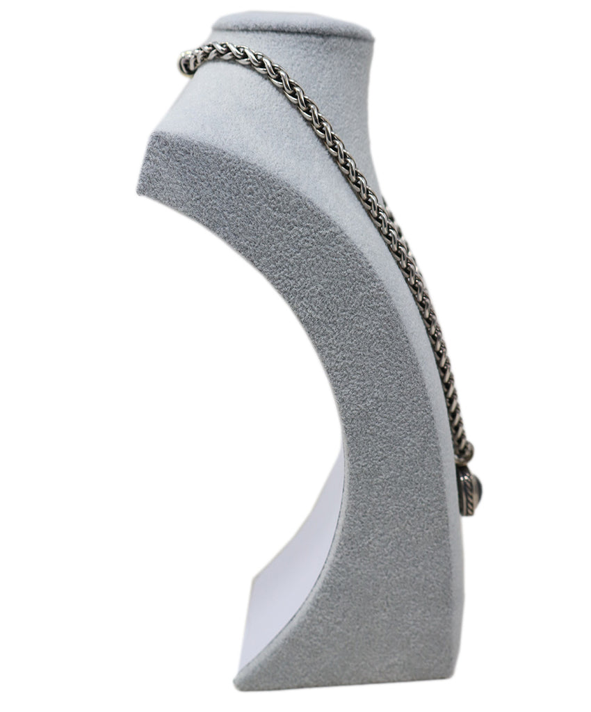 David Yurman Sterling Silver Black Onyx Necklace 1