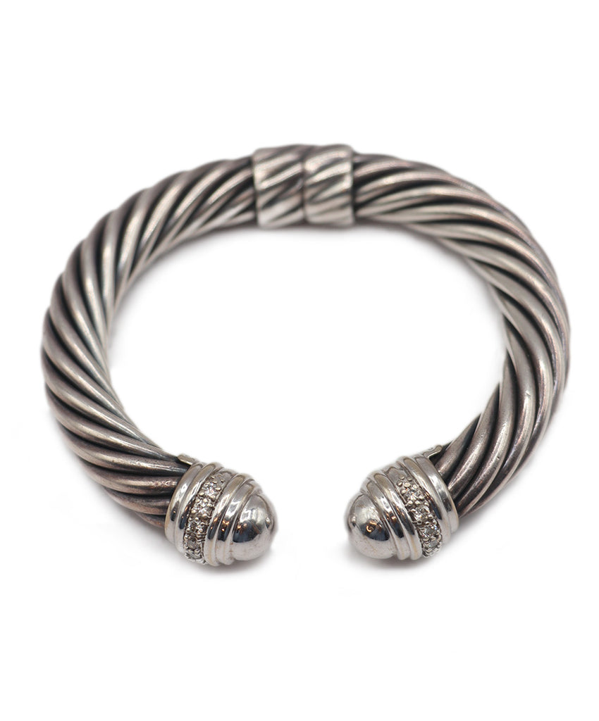 David Yurman Sterling Silver Diamond Bracelet 1