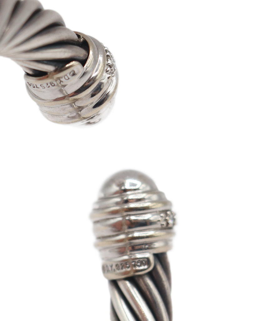 David Yurman Sterling Silver Diamond Bracelet 2