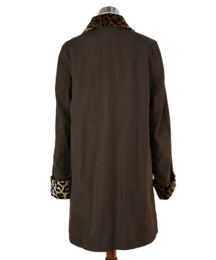 Dennis Basso Reversible Leopard Print Coat sz 12 - Michael's Consignment NYC