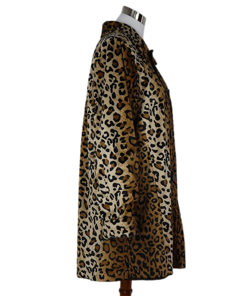 Dennis Basso Reversible Leopard Print Coat sz 12 - Michael's Consignment NYC
