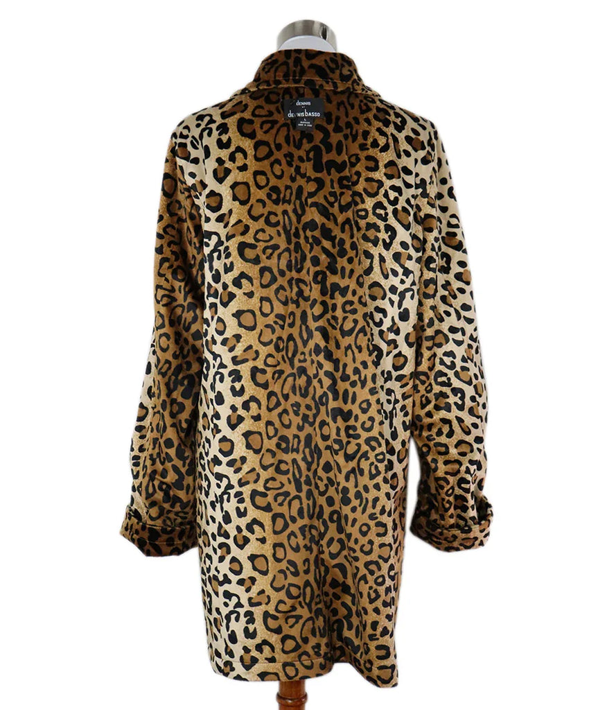 Dennis Basso Reversible Leopard Print Coat sz 12 - Michael's Consignment NYC