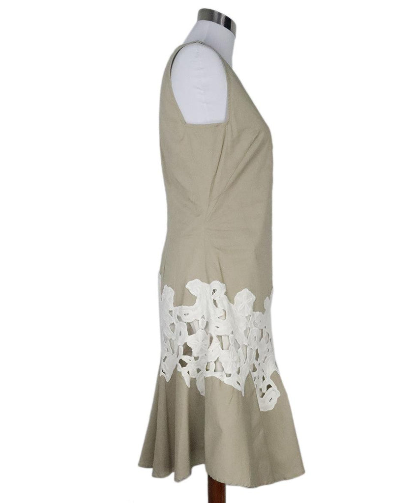 Derek Lam Beige & White Applique Dress 1