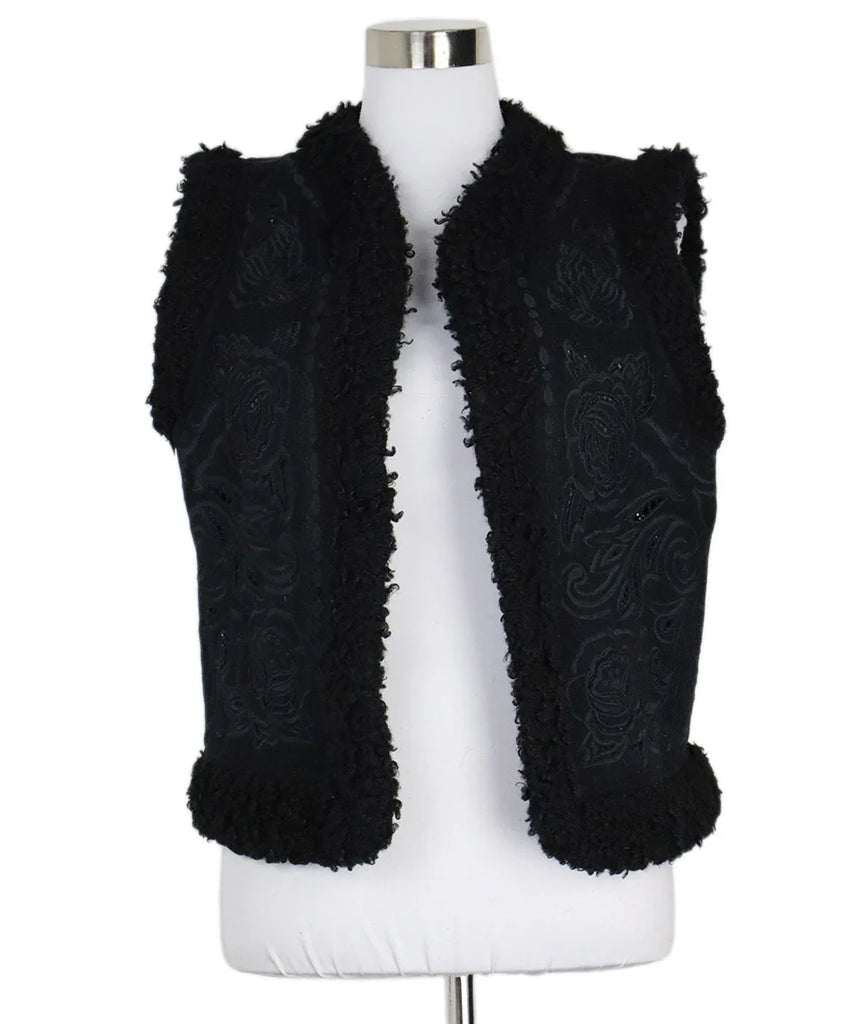 Derek Lam Black Cutwork Vest sz 6 - Michael's Consignment NYC