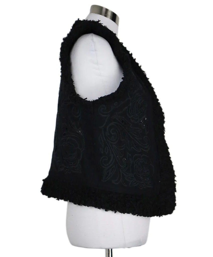 Derek Lam Black Cutwork Vest sz 6 - Michael's Consignment NYC