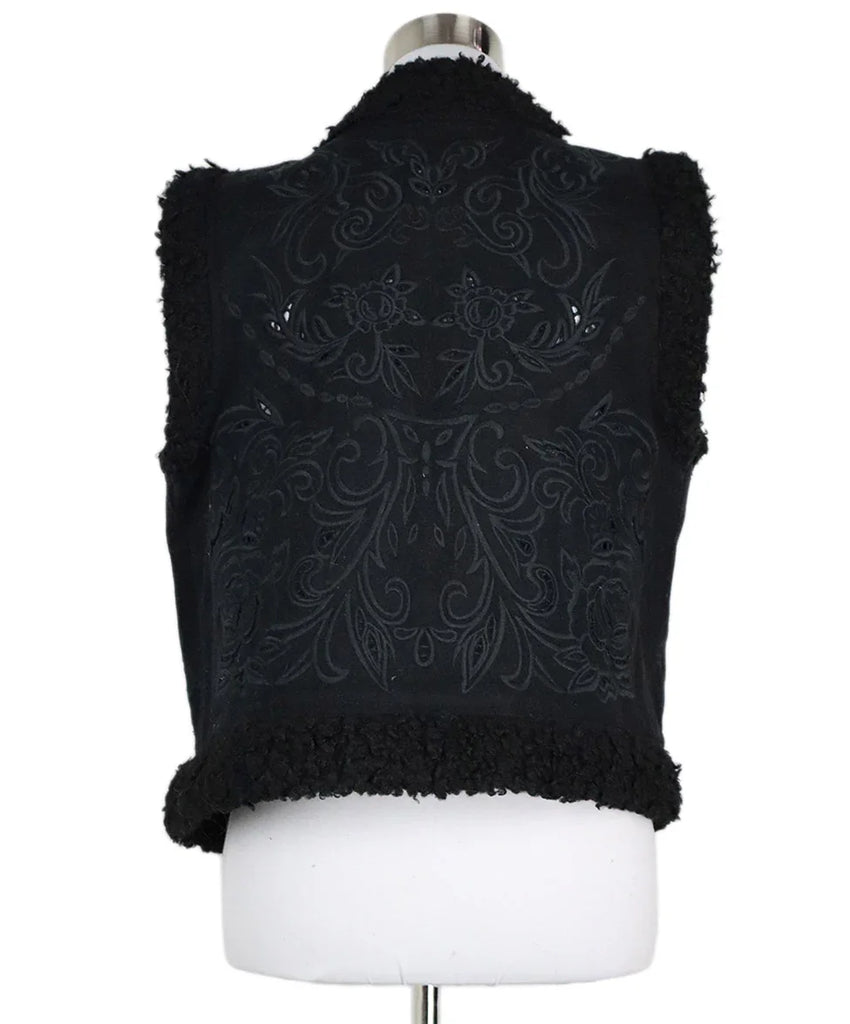 Derek Lam Black Cutwork Vest sz 6 - Michael's Consignment NYC