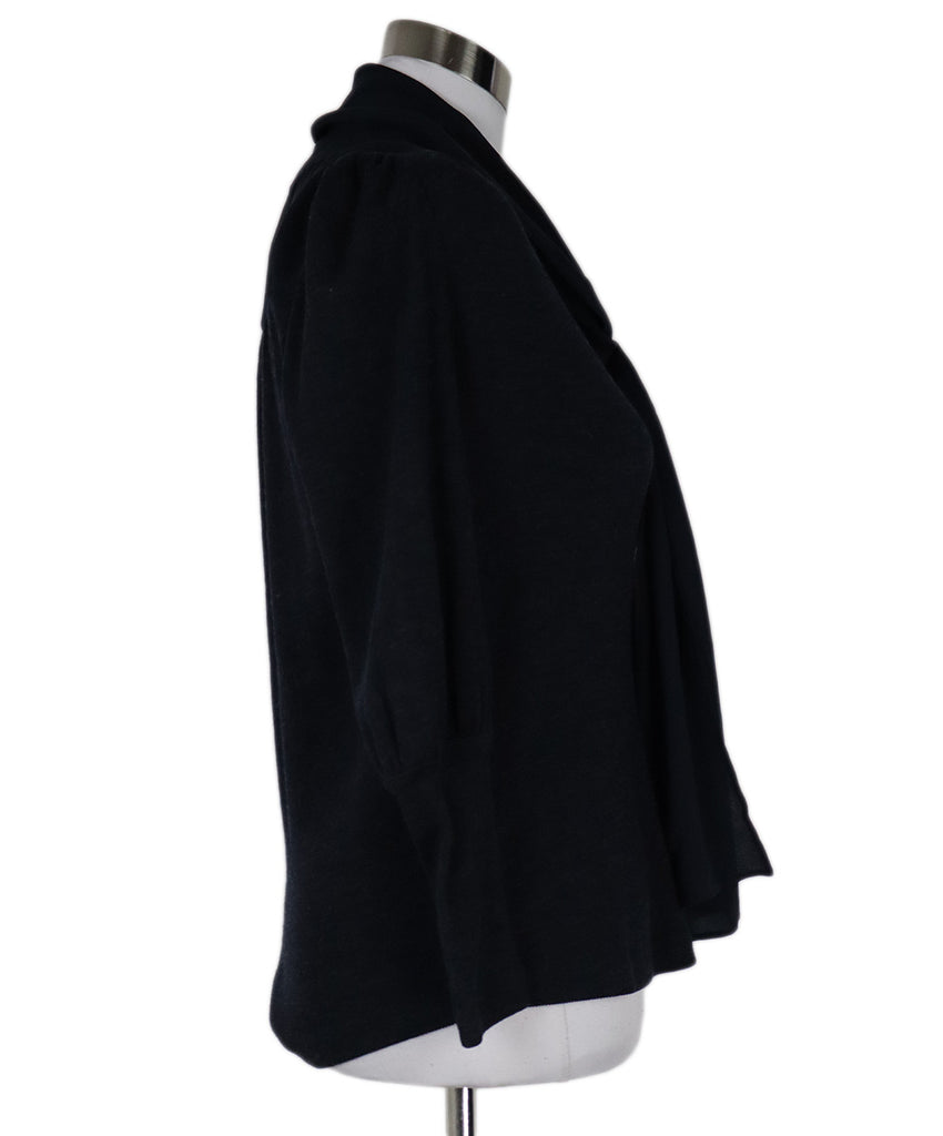 Derek Lam Navy Wool & Silk Trim Sweater 1