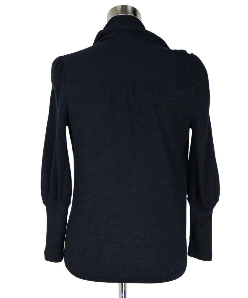 Derek Lam Navy Wool & Silk Trim Sweater 2