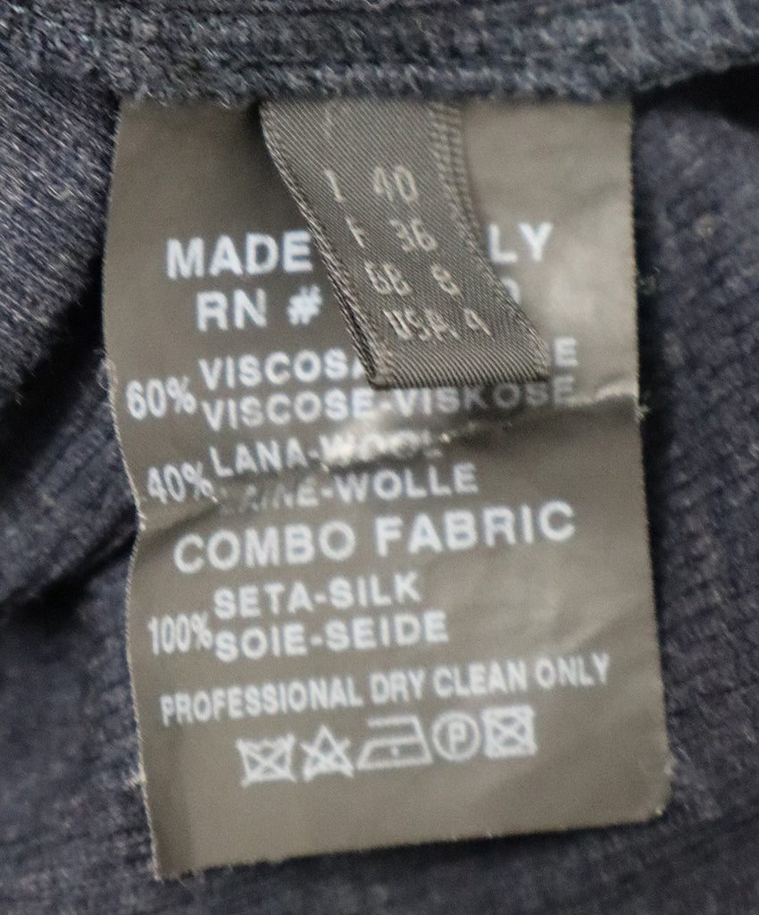 Derek Lam Navy Wool & Silk Trim Sweater 3