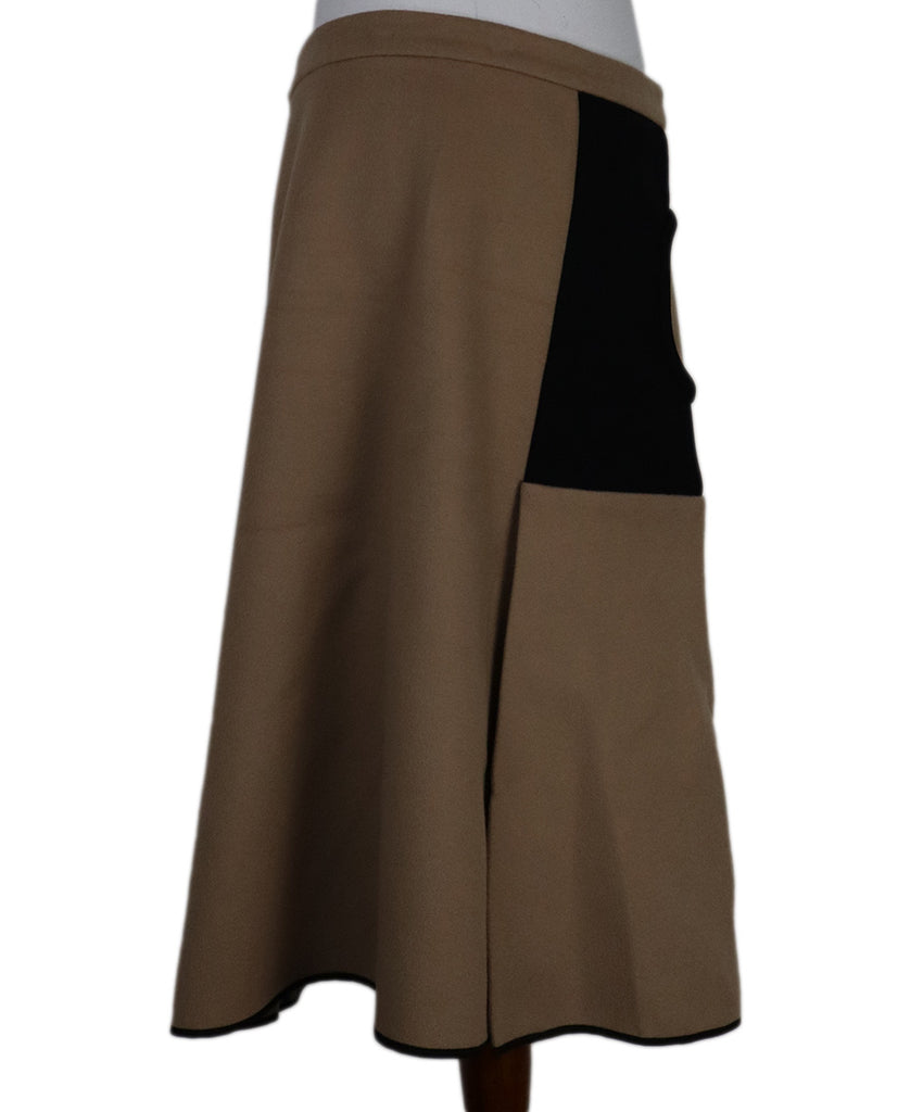 Derek Lam Tan & Black Wool Skirt 1