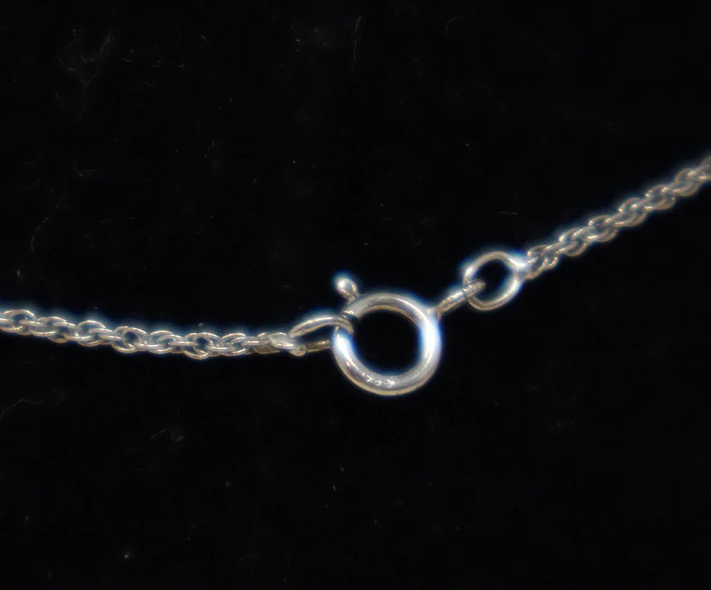 Grey Stone & Diamond Sterling Silver Necklace - Michael's Consignment NYC