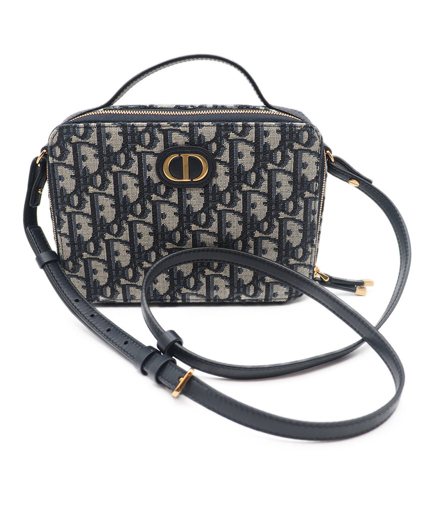 Christian Dior Blue & Beige Monogram Canvas Crossbody 