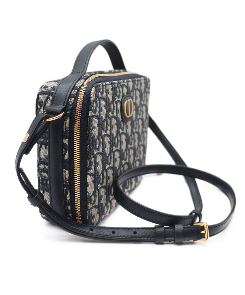 Christian Dior Blue & Beige Monogram Canvas Crossbody 1