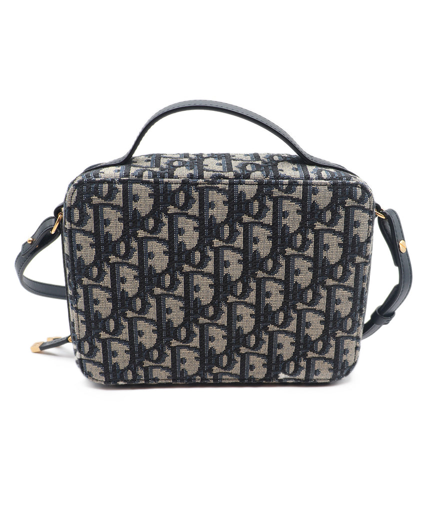 Christian Dior Blue & Beige Monogram Canvas Crossbody 2