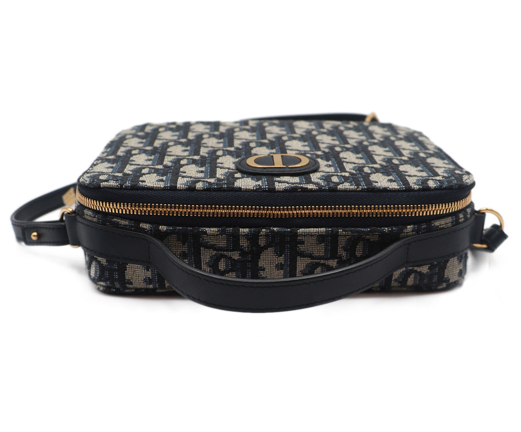 Christian Dior Blue & Beige Monogram Canvas Crossbody 4