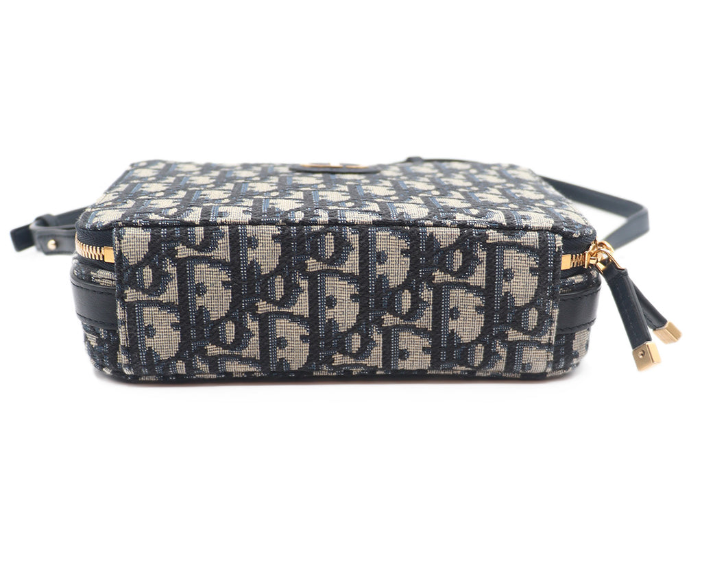 Christian Dior Blue & Beige Monogram Canvas Crossbody 3