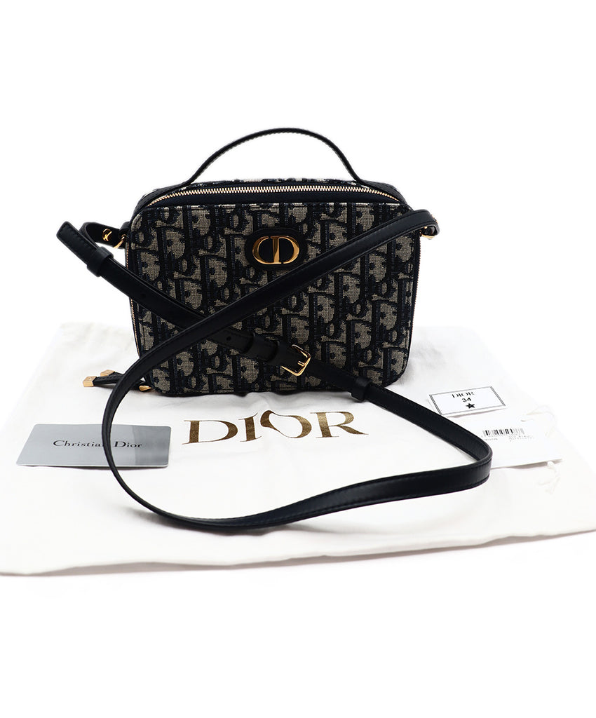 Christian Dior Blue & Beige Monogram Canvas Crossbody 5