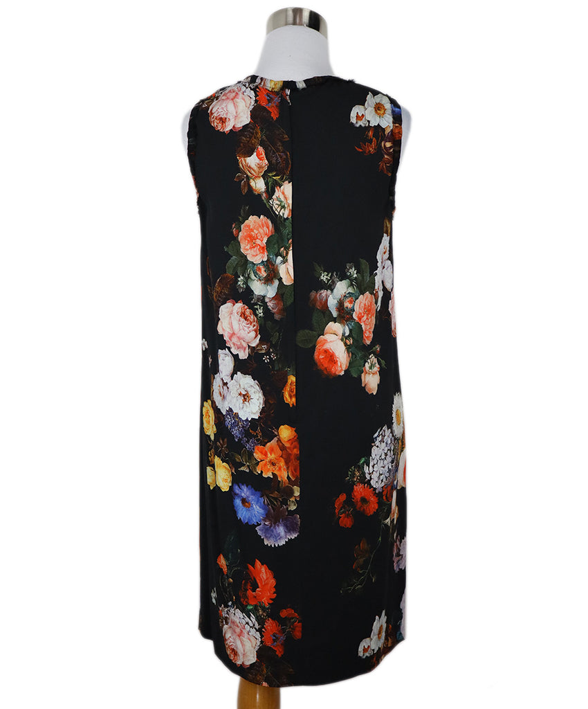 Dolce & Gabbana Black Floral Print Silk Dress 2