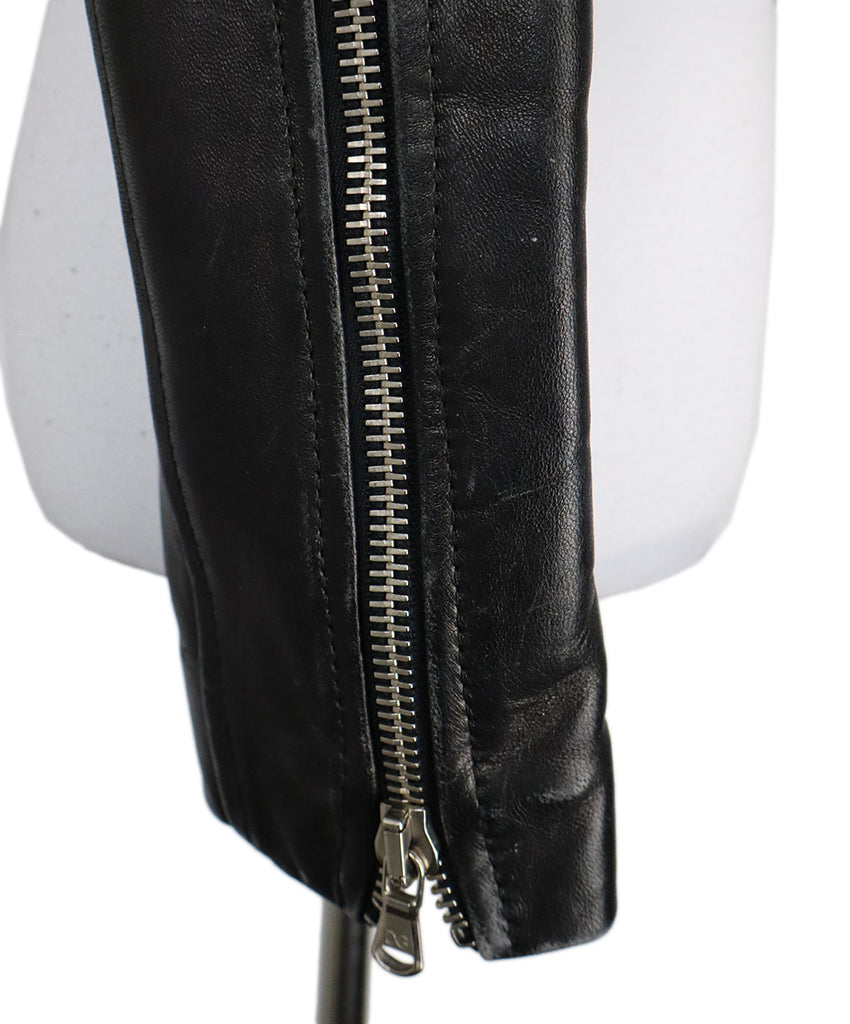 Dolce & Gabbana Black Leather Biker Jacket 7