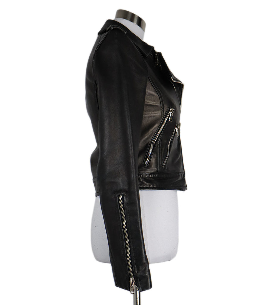 Dolce & Gabbana Black Leather Biker Jacket 1