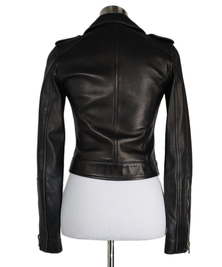 Dolce & Gabbana Black Leather Biker Jacket 2