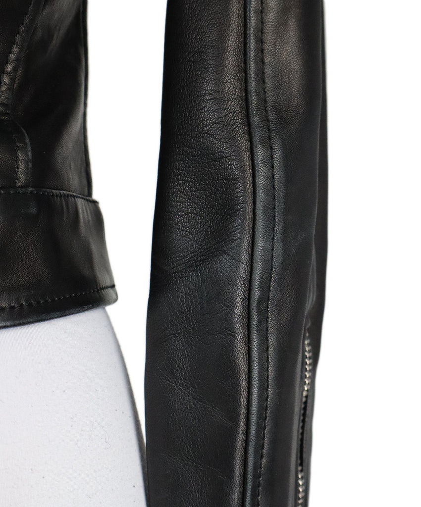 Dolce & Gabbana Black Leather Biker Jacket 9