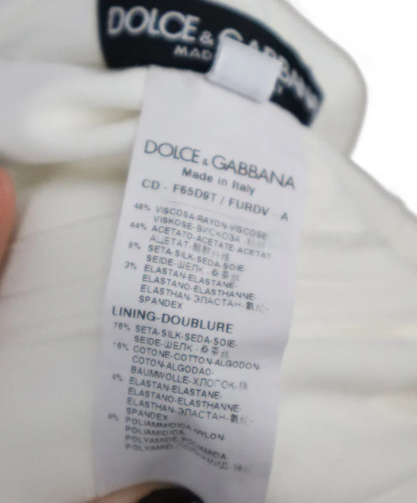 Dolce & Gabbana Ivory Silk Dress 4