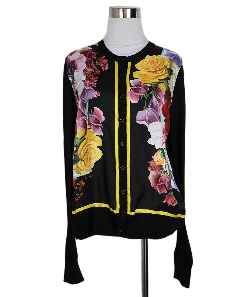 Dolce & Gabbana Multi Print Silk Cardigan 