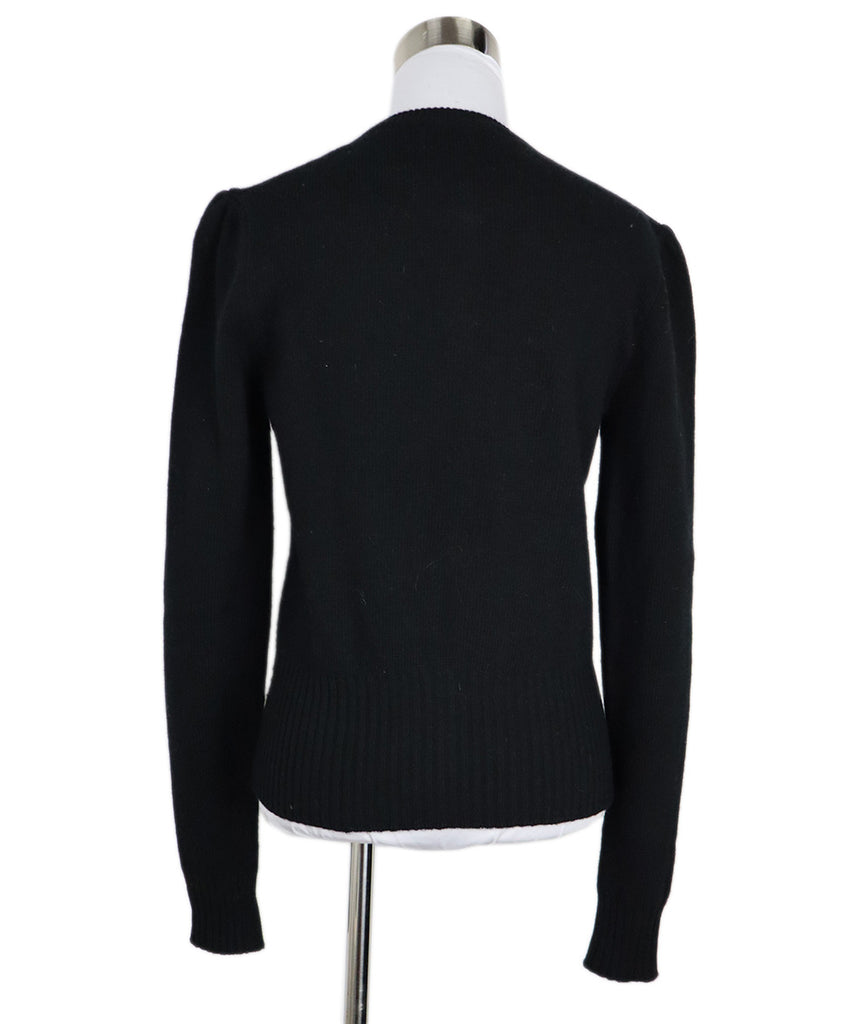 Dolce & Gabbana Black Wool Embroidered Cardigan 2